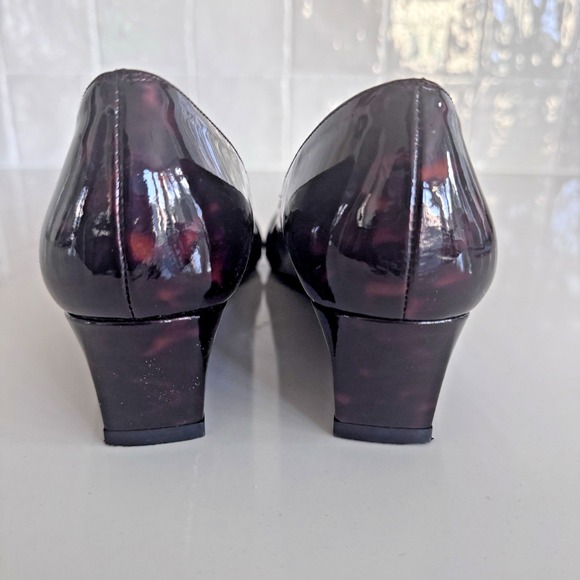 Stuart Weitzman Wedge Heels‎ Patent Leather Brown Tortoise Shell Women's 8 - Picture 4 of 8